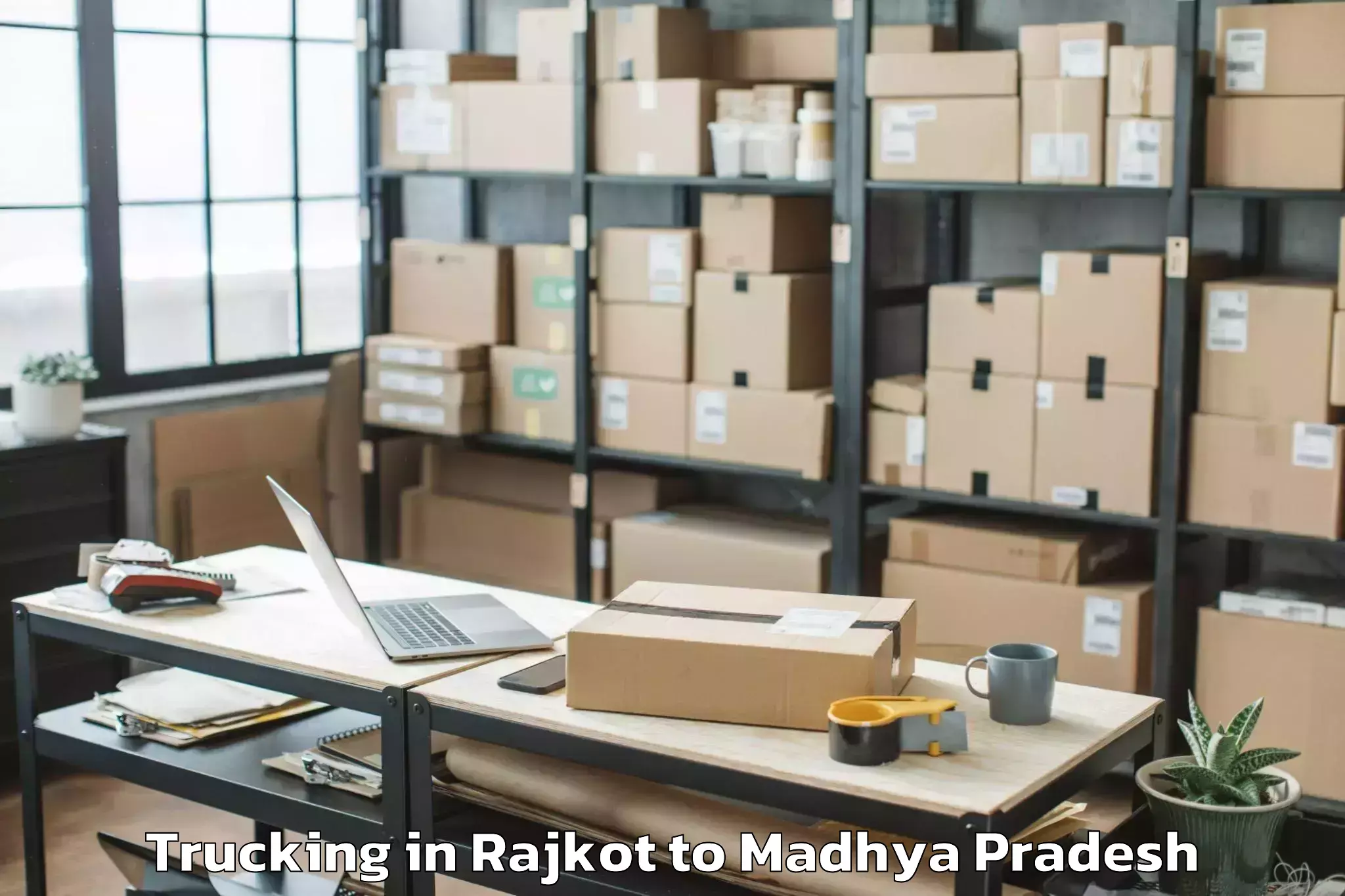 Book Rajkot to Mhow Trucking Online